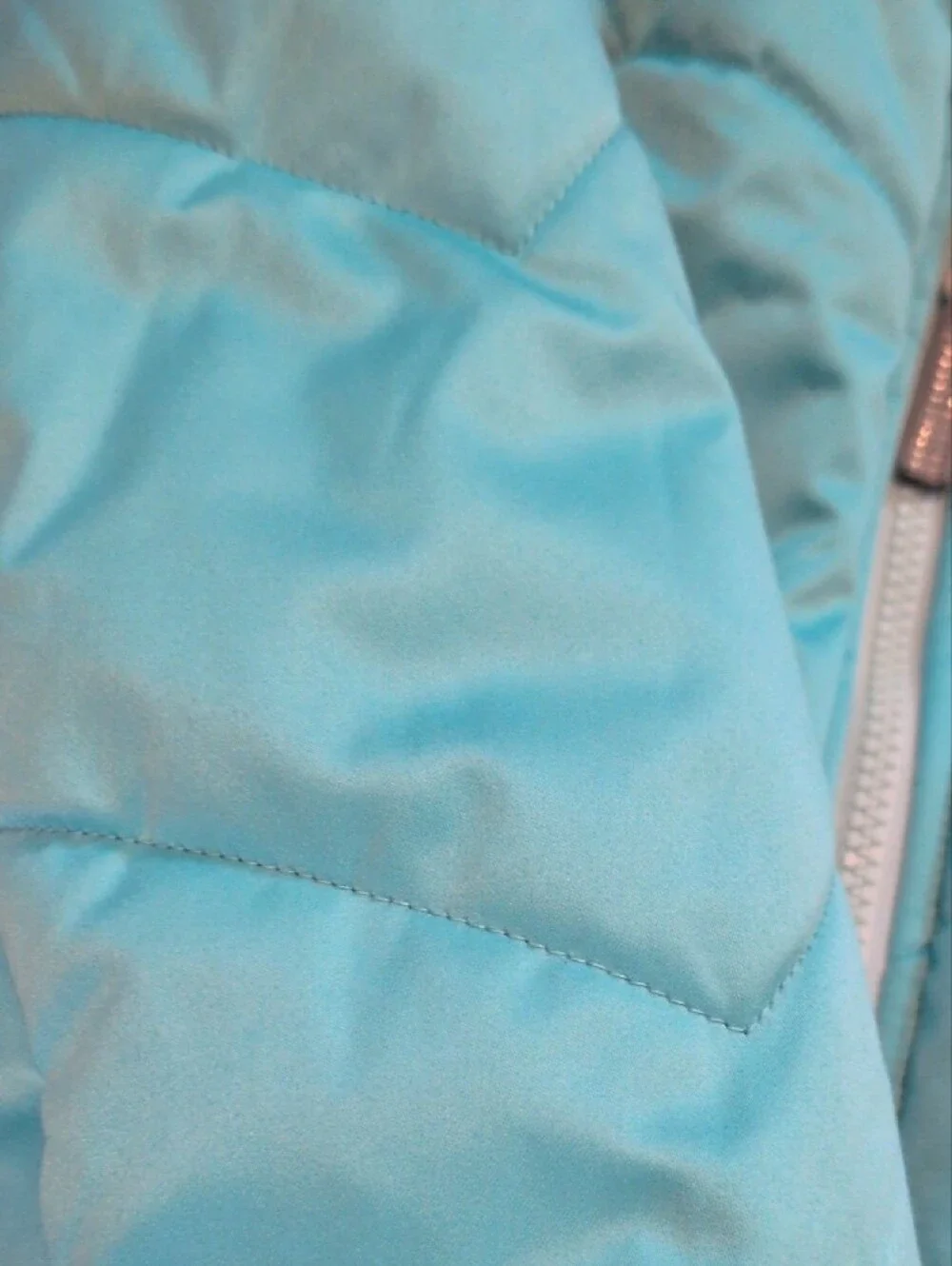 Gerry Weber Kids Aqua Teal Puffer Jacket with Faux Fur Trim - 4T